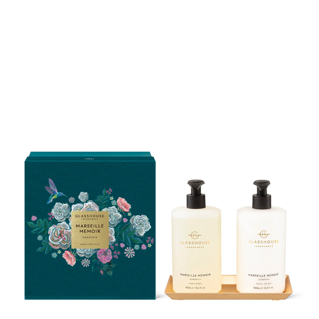 Glasshouse MARSEILLE MEMOIR GARDENIA Hand Duo Gift Set - Lillianna Gifts Australia