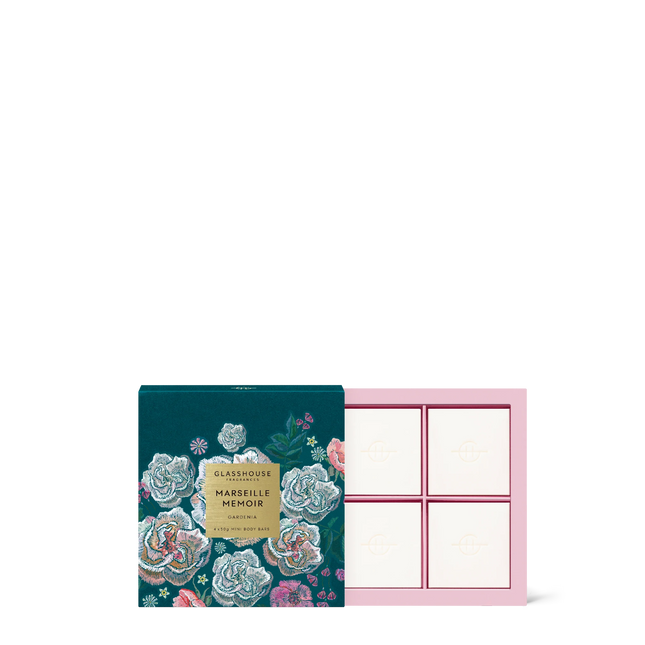 Glasshouse MARSEILLE MEMOIR GARDENIA Body Bar Set (Body Soap) - Lillianna Gifts Australia
