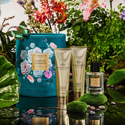 Glasshouse FOREVER FLORENCE WILD PEONIES & LILY Gift Set - Lillianna Gifts Australia