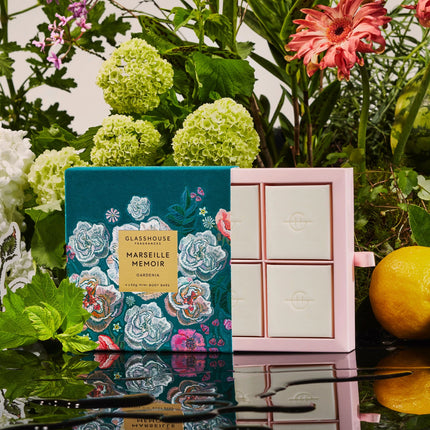 Glasshouse MARSEILLE MEMOIR GARDENIA Body Bar Set (Body Soap) - Lillianna Gifts Australia