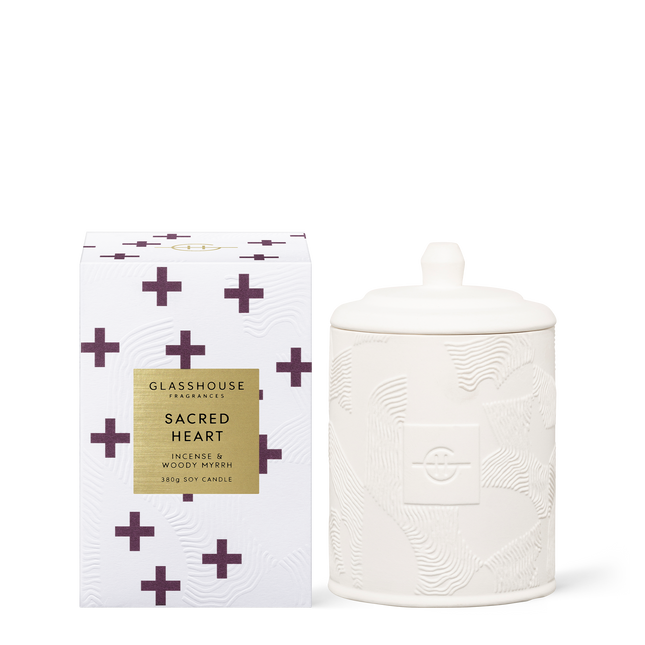 GlassHouse Candle SACRED HEART - Lillianna Gifts Australia