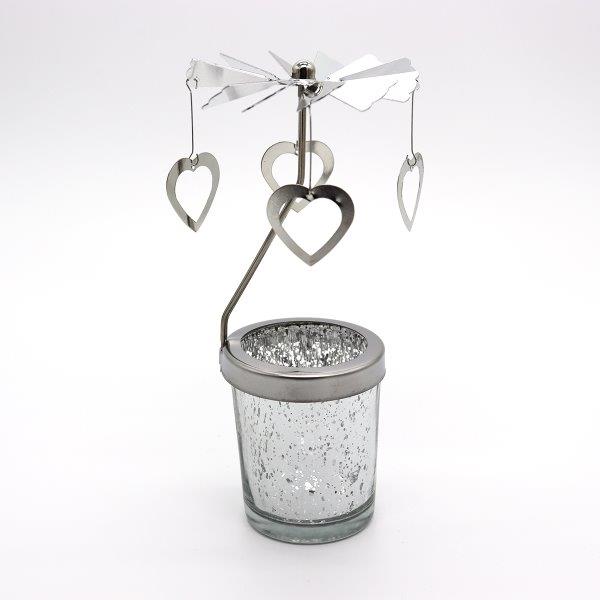 Candle Spinner Heart Gold/Silver - Lillianna Gifts Australia