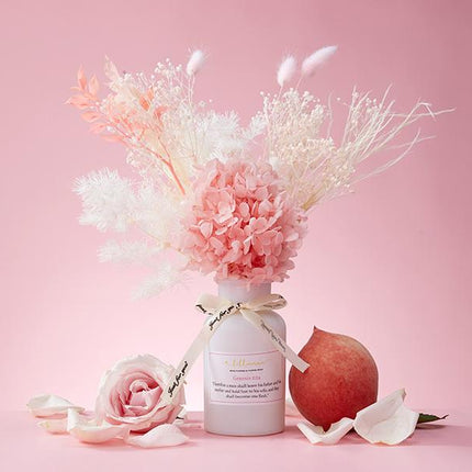 Sweet Peach and Rose Flowers and Perfume Size M - Lillianna Gifts Australia