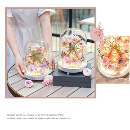 Glass Cover Mixed Flowers - Lillianna Gifts Australia