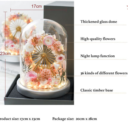Glass Cover Mixed Flowers - Lillianna Gifts Australia