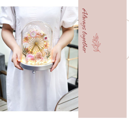 Glass Cover Mixed Flowers - Lillianna Gifts Australia