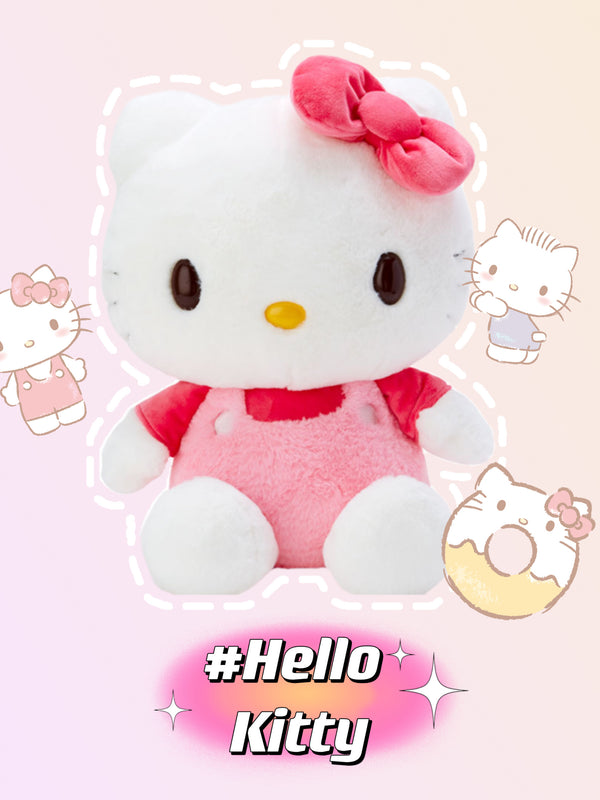 Hello Kitty L size  - Classical style. 36.5 x 26 x 44 cm Plush Toy - Lillianna Gifts Australia