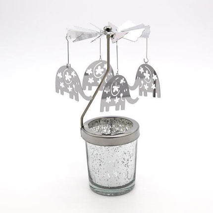 Candle Spinner Elephant Gold/Silver - Lillianna Gifts Australia