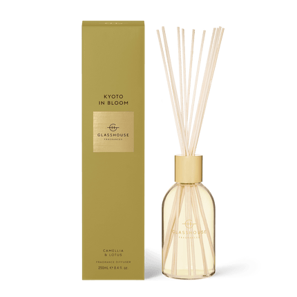 Glasshouse Diffuser Kyoto in Bloom Camellia Lotus - Lillianna Gifts Australia