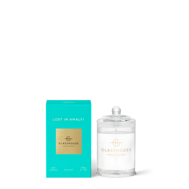 Glasshouse Candle Lost in Amalfi Sea Mist Candle - Lillianna Gifts Australia