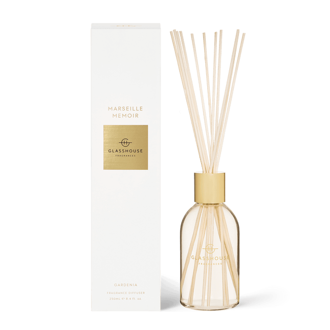 Glasshouse Diffuser Marseille Memoir Gardenia - Lillianna Gifts Australia