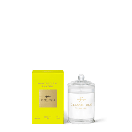 Glasshouse Candle Montego Bay Rhythm Coconut Lime - Lillianna Gifts Australia