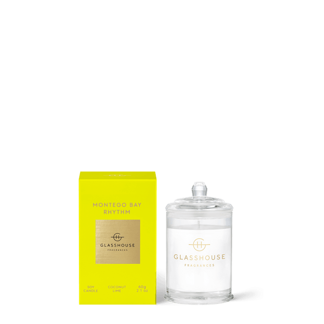 Glasshouse Candle Montego Bay Rhythm Coconut Lime - Lillianna Gifts Australia