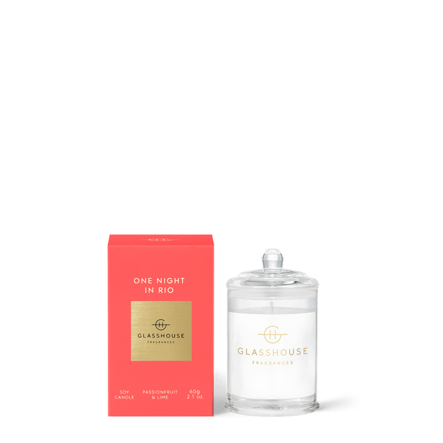 Glasshouse Candle One Night in Rio Passionfruit Lime - Lillianna Gifts Australia