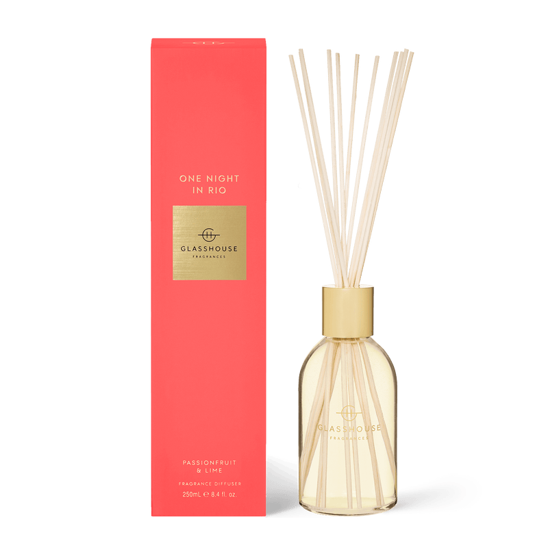 Glasshouse Diffuser One Night in Rio Passionfruit Lime - Lillianna Gifts Australia