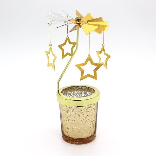 Candle Spinner Star Gold/Silver - Lillianna Gifts Australia