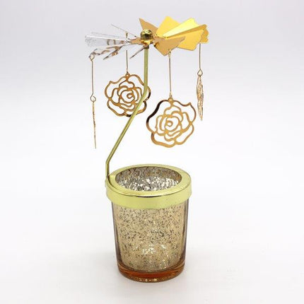 Candle Spinner Romantic Rose Gold/Silver - Lillianna Gifts Australia