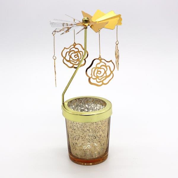 Candle Spinner Romantic Rose Gold/Silver - Lillianna Gifts Australia
