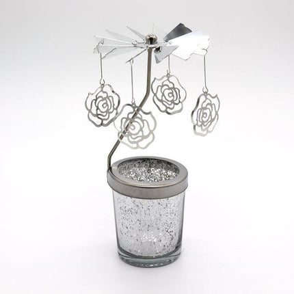 Candle Spinner Romantic Rose Gold/Silver - Lillianna Gifts Australia