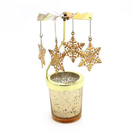 Candle Spinner Snowflake Gold/Silver - Lillianna Gifts Australia