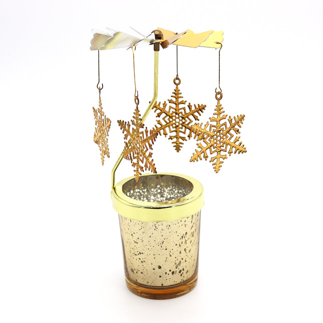 Candle Spinner Snowflake Gold/Silver - Lillianna Gifts Australia