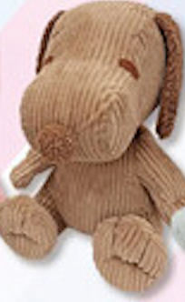Snoopy Corduroy Sitting Plush Toy - Large - Lillianna Gifts Australia