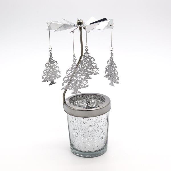 Candle Spinner Cedar Tree Gold/Silver - Lillianna Gifts Australia
