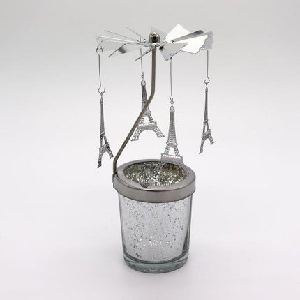 Candle Spinner Eiffel Tower Gold/Silver - Lillianna Gifts Australia
