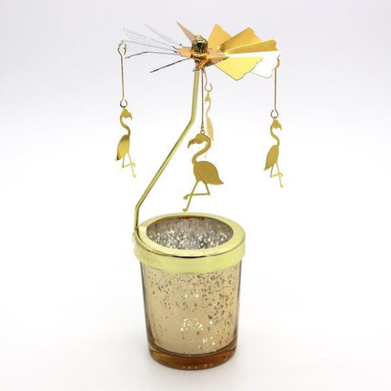 Candle Spinner Flamingo Gold/Silver - Lillianna Gifts Australia