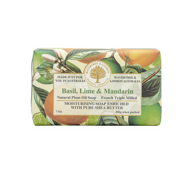 Wavertree & London Basil Lime Mandarin Soap - Lillianna Gifts Australia
