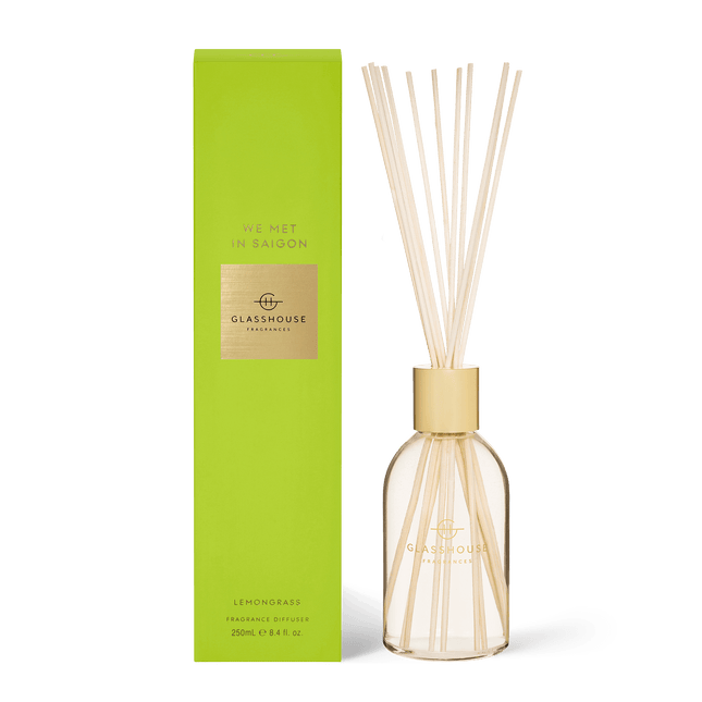 Glasshouse Diffuser We Met in Saigon Lemongrass - Lillianna Gifts Australia