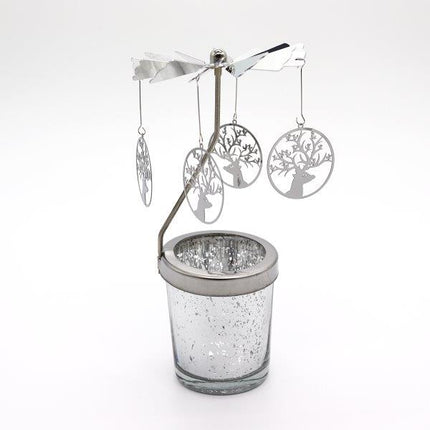 Candle Spinner Circle Deer Gold/Silver - Lillianna Gifts Australia