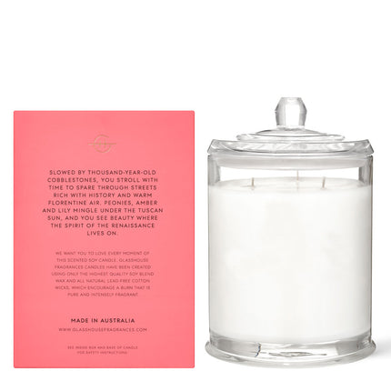 Glasshouse Candle Forever Florence - Lillianna Gifts Australia