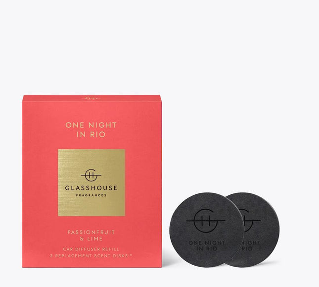 Glasshouse Car Diffuser Refill One Night in Rio - Lillianna Gifts Australia
