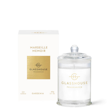 Glasshouse Candle Marseille Memoir Gardenia - Lillianna Gifts Australia