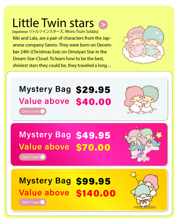 Little Twin Stars Mystery Gift Box - Lillianna Gifts Australia