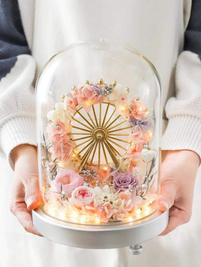 Glass Cover Mixed Flowers - Lillianna Gifts Australia