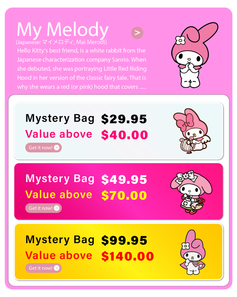 My Melody Mystery Gift Box - Lillianna Gifts Australia