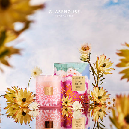 TOUCH THE SKY 60g and 380g SOY CANDLE - Glass house Mother's day collection 2023 - Lillianna Gifts Australia