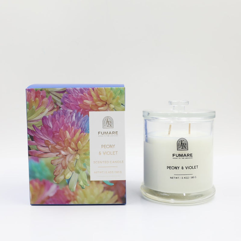 Peony and Violet Candle Fumare 380g - Lillianna Gifts Australia