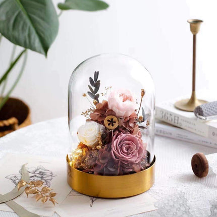 Glass Cover Pink Rose - Lillianna Gifts Australia