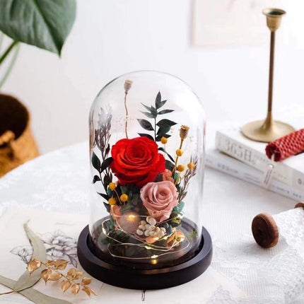 Glass Cover Red Rose - Lillianna Gifts Australia