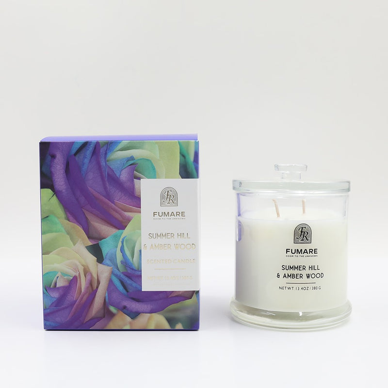 Summer Hill and Amber Wood Candle Fumare 380g - Lillianna Gifts Australia