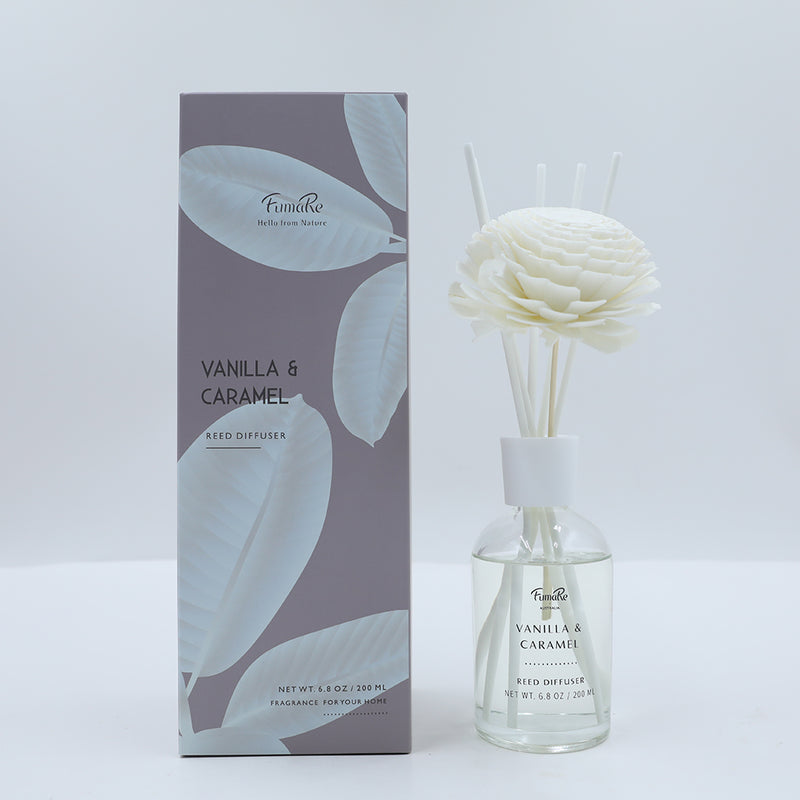 Fumare Vanilla and Caramel Flowers and Diffuser - Lillianna Gifts Australia